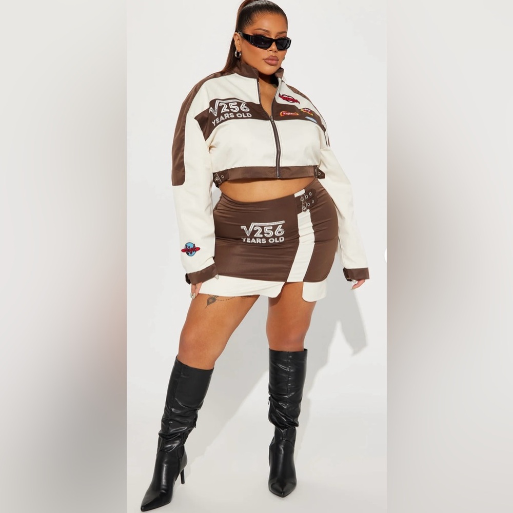 Fashion Nova Two-Tone Skirt Set